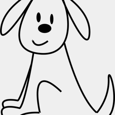 Black stick line dog Thumbnail